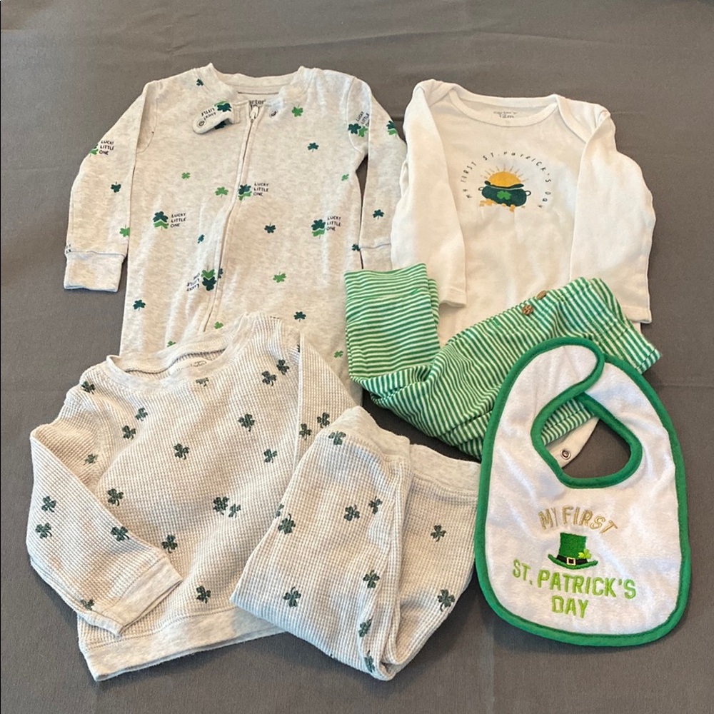 St. Patrick’s Day Baby Outfit Bundle 12 Months